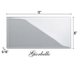 Giorbello (Sample) 6x12 glass subway tiles True Gray 6-in x 12-in Glossy Glass Brick Subway Wall Tile