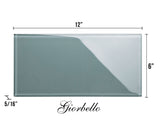 Giorbello (Sample) 6x12 glass subway tiles Slate 6-in x 12-in Glossy Glass Brick Subway Wall Tile