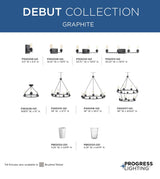 Progress Lighting Debut 9-Light Gray Farmhouse Chandelier