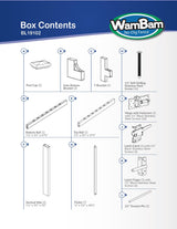 WamBam Fence 4-ft H x 4-ft W White Vinyl Flat-top Fence Gate Kit (Unassembled)