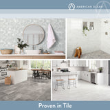 American Olean Carbon Mist Slate 12-in x 24-in Glazed Porcelain Stone Look Floor and Wall Tile
