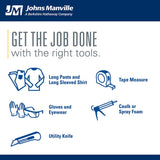 JM R-13 Unfaced Fiberglass Batt Insulation, 23 in W x 93 in L, 163.94 sq ft