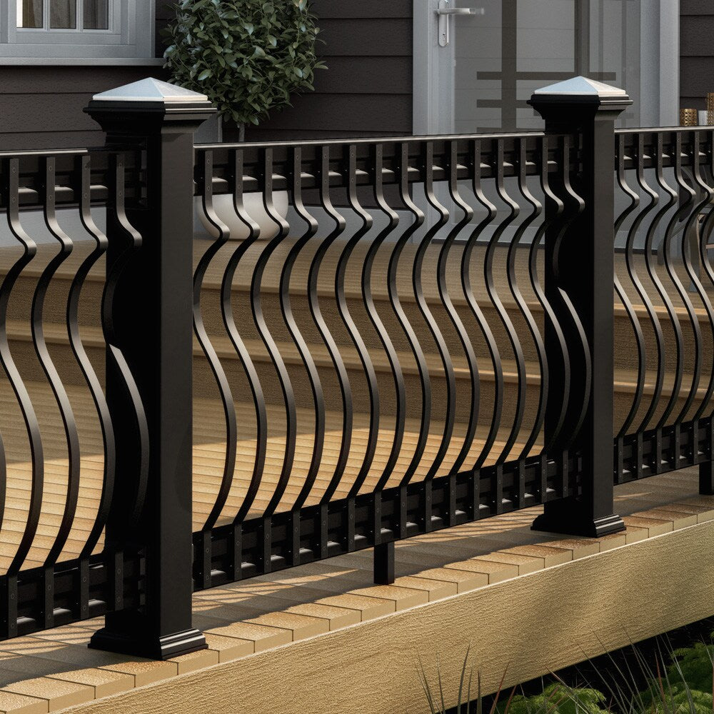 Deckorators 3/16-in x 1-in x 32-1/4-in Black Aluminum Deck Baluster (5-Pack)