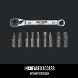CRAFTSMAN 10-Piece Steel Handle Ratcheting Multi-Bit Screwdriver Set