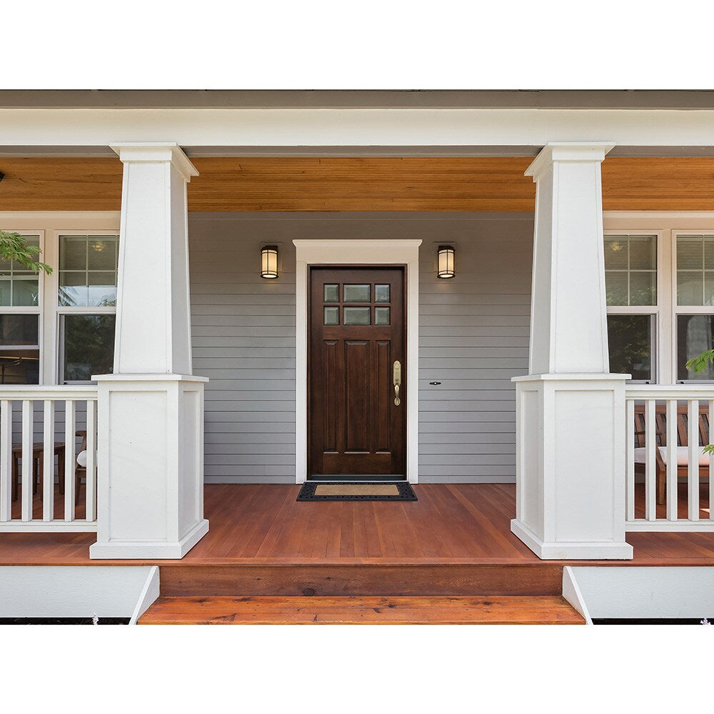 Greatview Doors 36-in x 80-in Mahogany Craftsman Front Door with Clear Glass