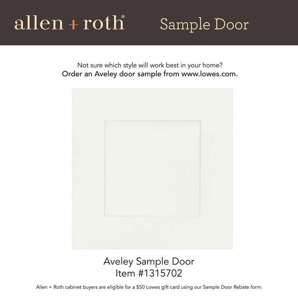 allen + roth Aveley 18-in W x 18.125-in H x 12-in D Linen Wall Fully Assembled Cabinet (Flat Panel Shaker Door Style)