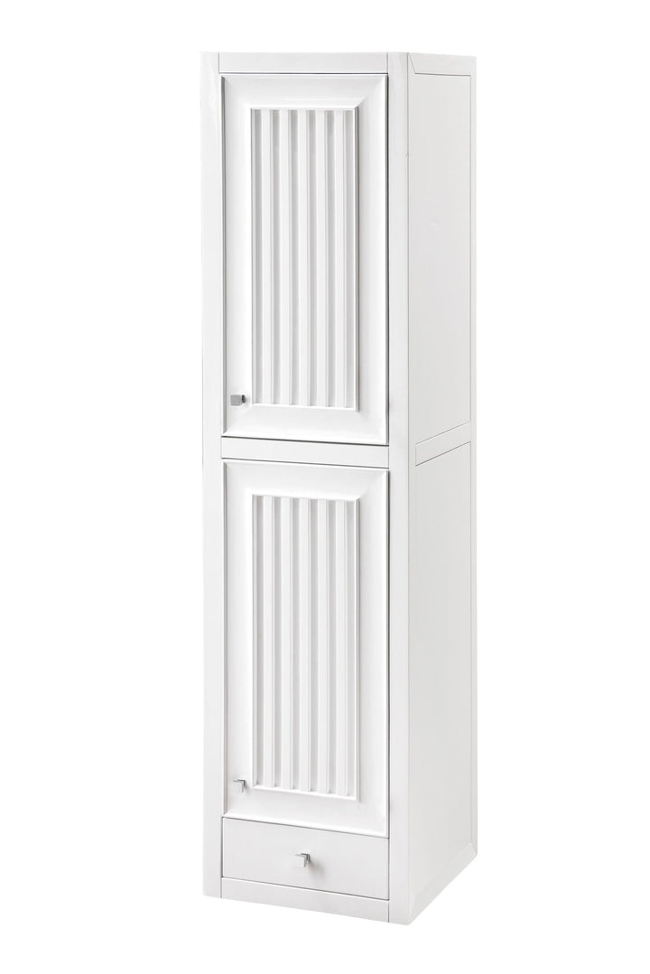 James Martin Vanities Athens 14.8-in x 57.8-in x 14.9-in Glossy White Soft Close Bathroom Wall Cabinet