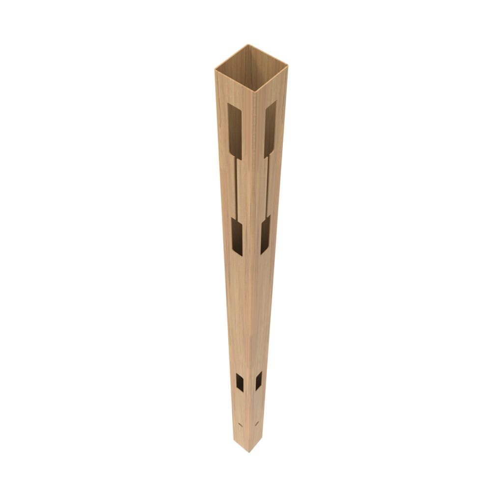 Freedom Barington Boardwalk/Newbeck Boardwalk 9-ft H x 5-in W Woodgrain Cypress Vinyl Corner Fence Post (Unassembled)