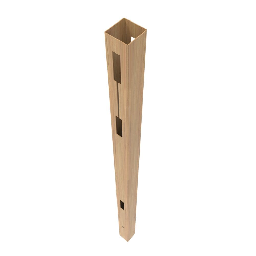 Freedom Barington Boardwalk/Newbeck Boardwalk 9-ft H x 5-in W Woodgrain Cypress Vinyl Line Fence Post (Unassembled)
