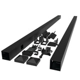 Freedom New Haven 4-1/2-ft H x 3-ft to 5-ft W Black Aluminum Spaced Picket Flat-top Decorative Fence Gate Kit
