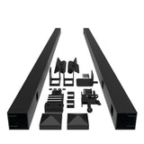 Freedom New Haven 4-1/2-ft H x 3-ft to 5-ft W Black Aluminum Spaced Picket Flat-top Decorative Fence Gate Kit