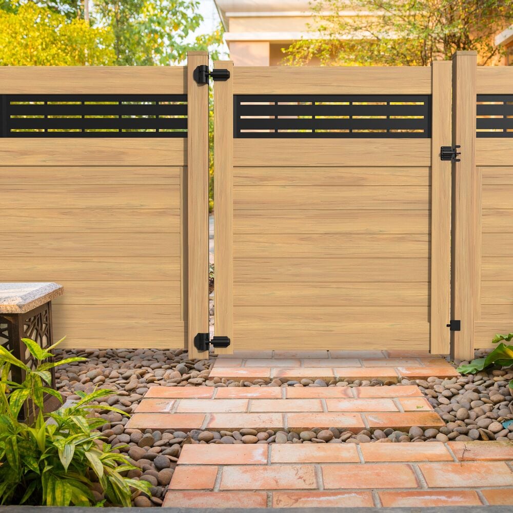 Freedom Barington Boardwalk 6-ft H x 8-ft W Cypress Vinyl Fence Panel (Unassembled)