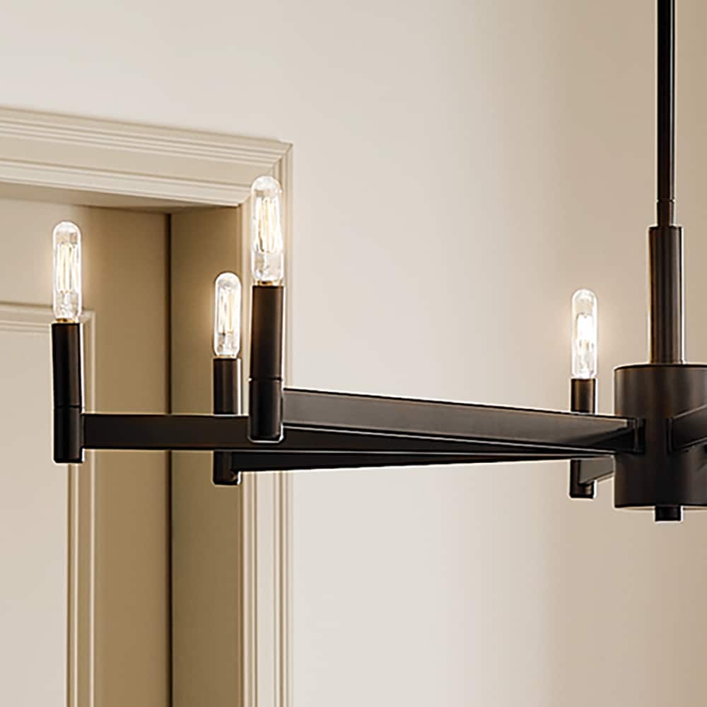 Kichler Erzo 8-Light Black Modern/Contemporary Chandelier