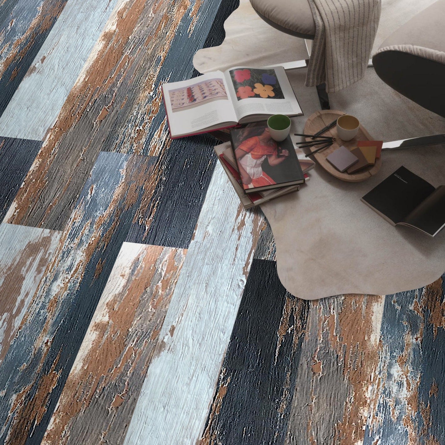 Deco Products Colors Old Navy Ocean 6-in W x 36-in L x 2-mm Waterproof Luxury Vinyl Plank Flooring, 30-sq ft Carton