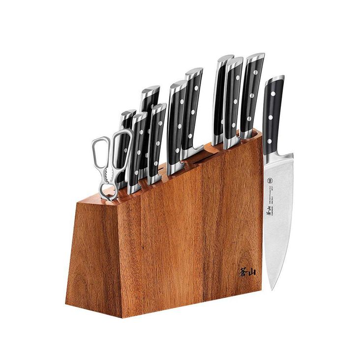 S Series 12-Piece German Steel Forged Knife Block Set