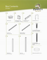 Zippity Outdoor Products Portable Puppy 2 Panels 2-ft H x 3.5-ft W White Privacy Vinyl Flat-top Fence Panel (Unassembled)