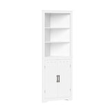 RiverRidge Monroe 24.69-in x 63.81-in x 12.5-in White Freestanding Corner Linen Cabinet