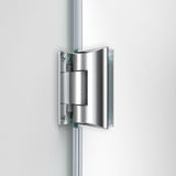 DreamLine Unidoor Plus 45.5–46 in. W x 72 in. H Frameless Hinged Shower Door, Brushed Nickel