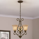 Portfolio Linkhorn 3-Light Iron Stone Vintage Chandelier, 24.5-in H x 20-in Dia