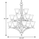 Progress Lighting Trinity 15-Light Brushed Nickel Transitional Chandelier