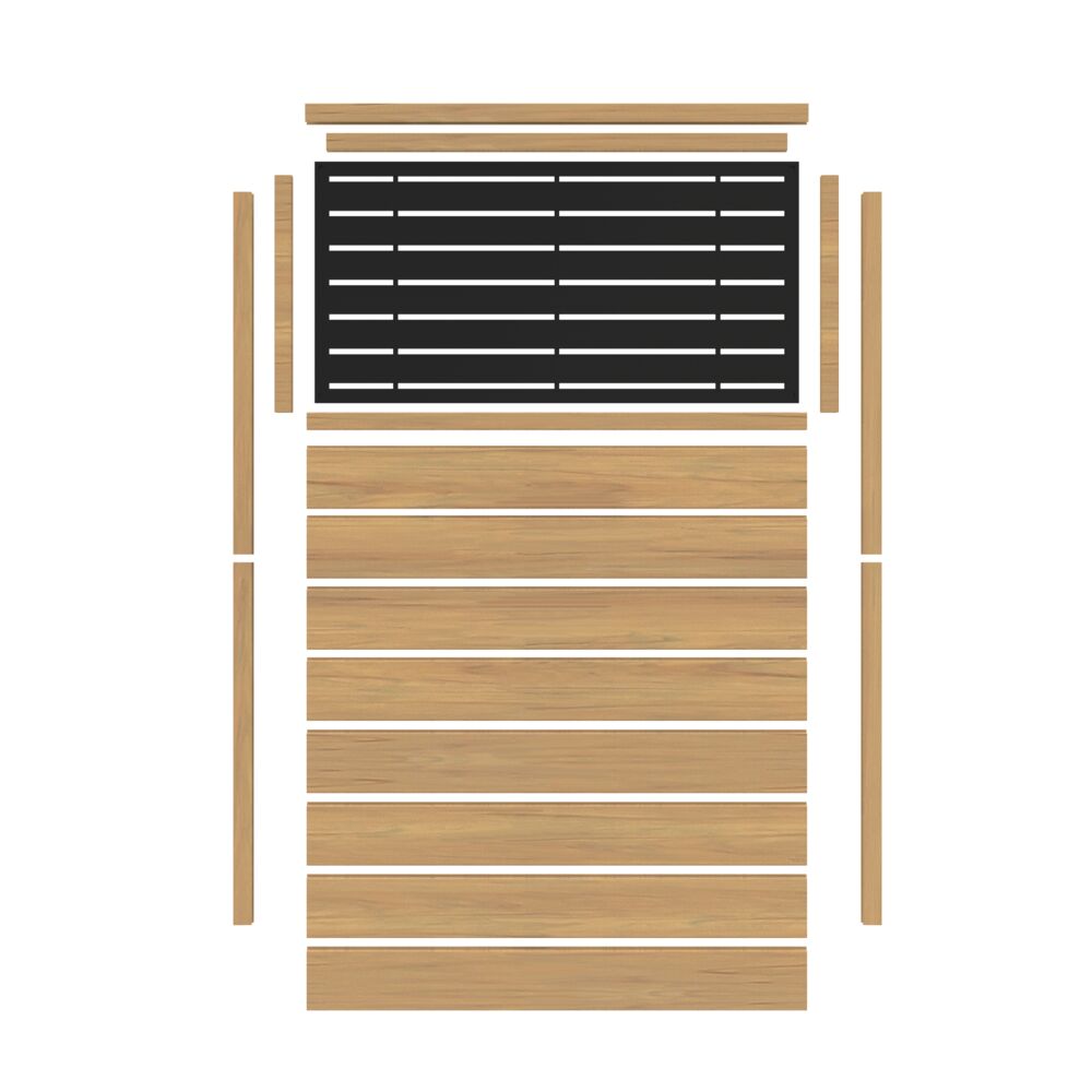 Freedom Boardwalk 6-ft H x 4-ft W Cypress Vinyl Flat-top Fence Panel (Unassembled)