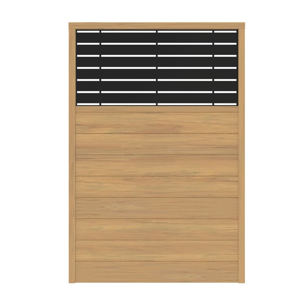 Freedom Boardwalk 6-ft H x 4-ft W Cypress Vinyl Flat-top Fence Panel (Unassembled)