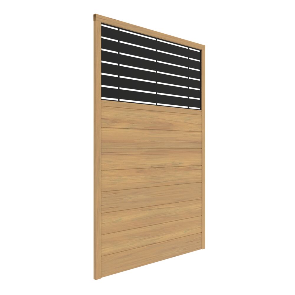 Freedom Boardwalk 6-ft H x 4-ft W Cypress Vinyl Flat-top Fence Panel (Unassembled)