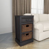 Grayson Lane Dark Brown Matte Fir 1-Drawer Accent Chest
