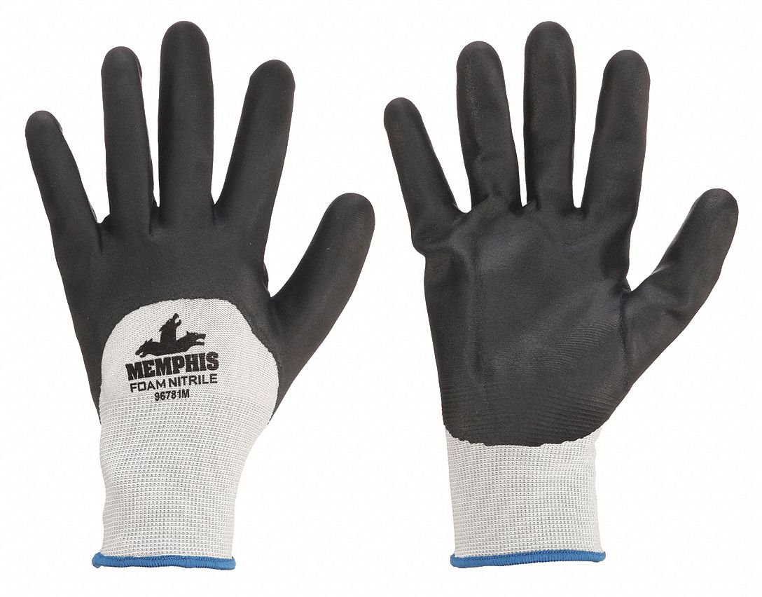 MCR SAFETY 2XL Sandy Foam Nitrile Coated Gloves