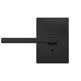 Custom Latitude Matte Black Century Trim Combined Interior Door Lever - Super Arbor
