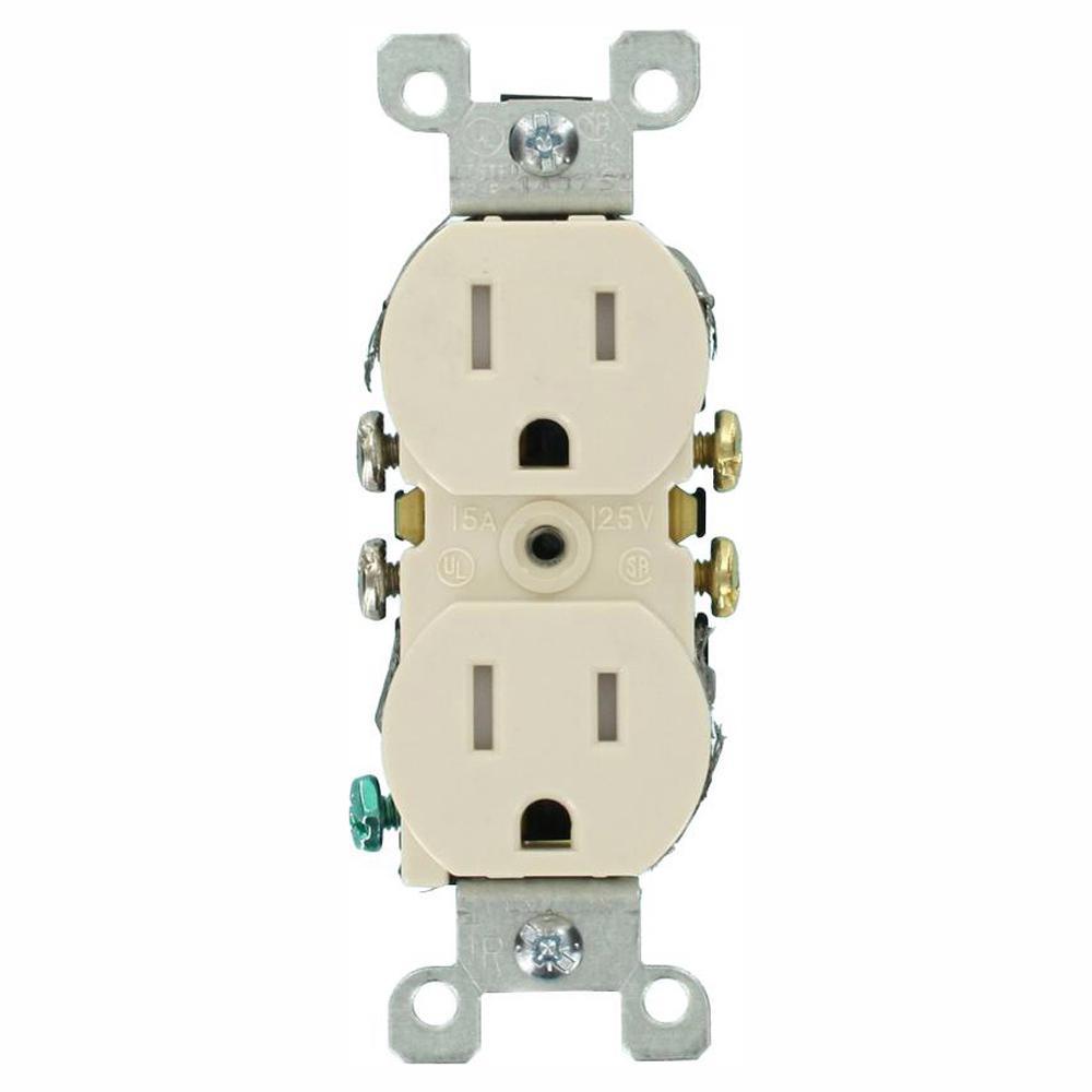 15 Amp Tamper-Resistant Duplex Outlet, Brown - Super Arbor