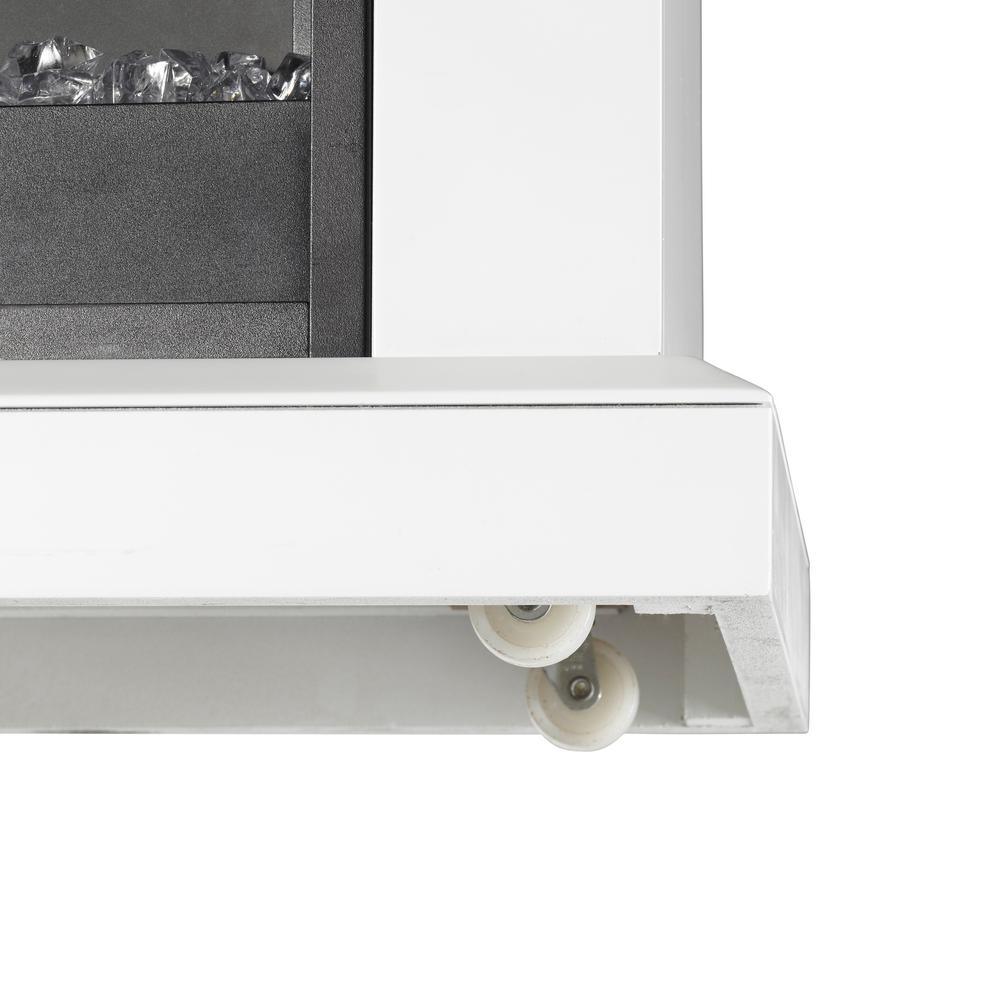 Jasmine 31 in. Mantel with a 23 in. Electric Fireplace in White - Super Arbor