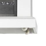 Jasmine 31 in. Mantel with a 23 in. Electric Fireplace in White - Super Arbor