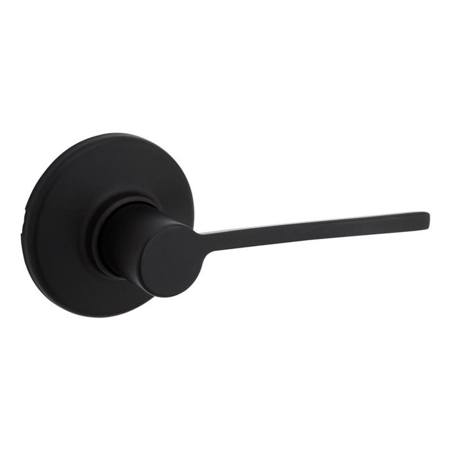 Kwikset Ladera Matte Black Passage Lever, Reversible for Right or Left Handed Doors