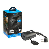 15 Amp Outdoor Smart Wi-Fi Plug, Black - Super Arbor