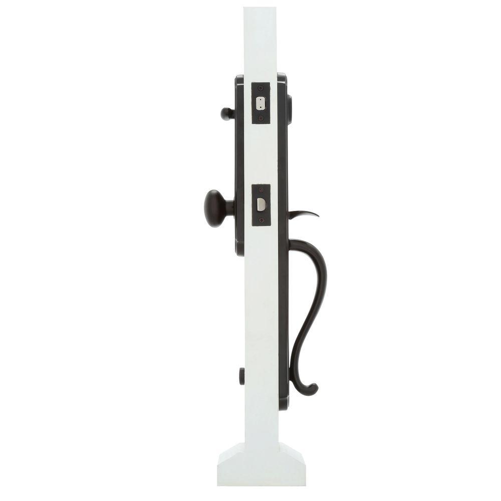Elegance Single Cylinder Oil-Rubbed Bronze Philbrook Door Handleset with Impresa Knob - Super Arbor