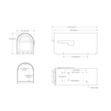 Sequoia Black Heavy Duty Post Mount Mailbox - Super Arbor