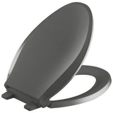 Cachet Quiet-Close Elongated Closed Front Toilet Seat with Grip-Tight Bumpers in White - Super Arbor