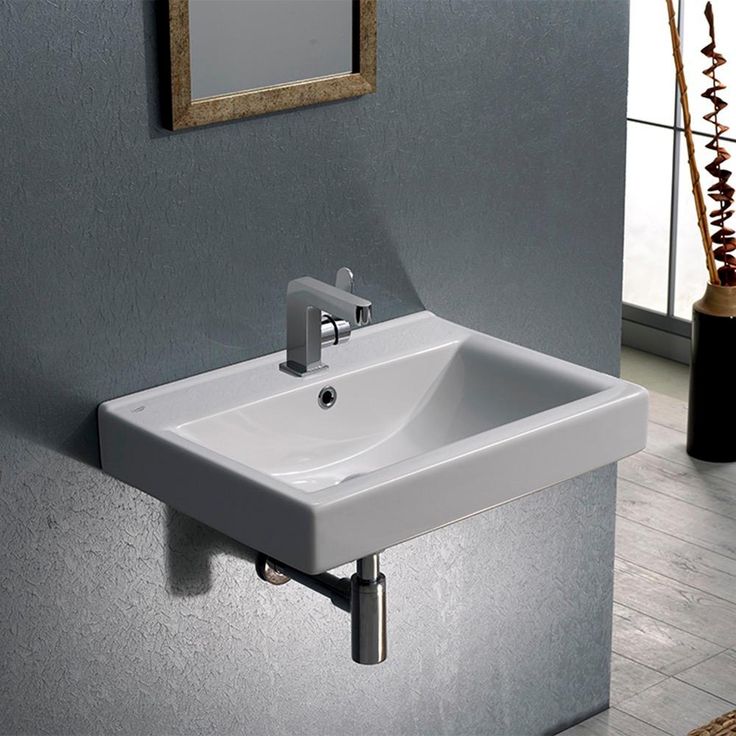 Nameeks Mona Wall Mounted Bathroom Sink in White