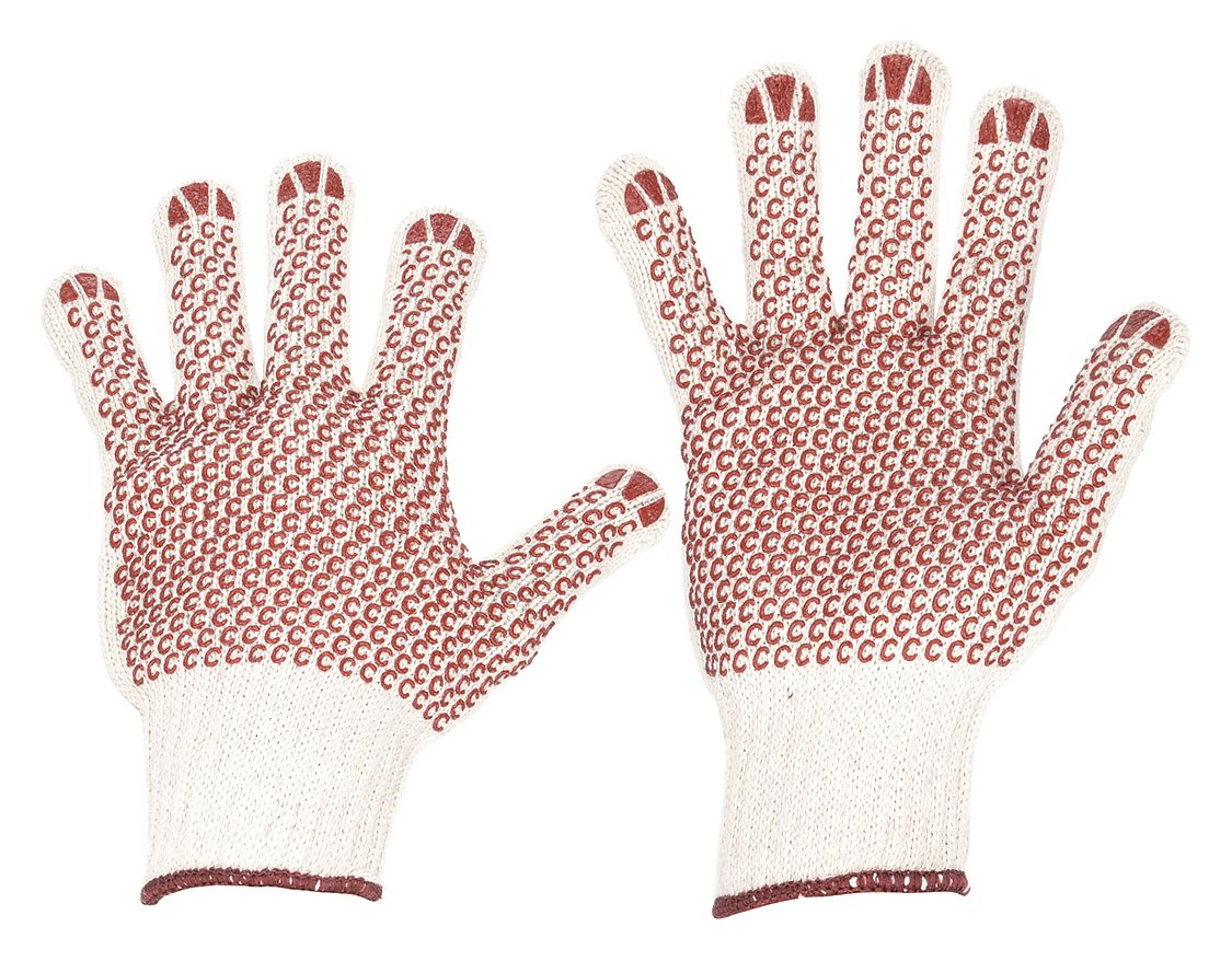 CONDOR XL PVC Dotted Knit Gloves - Abrasion Resistant