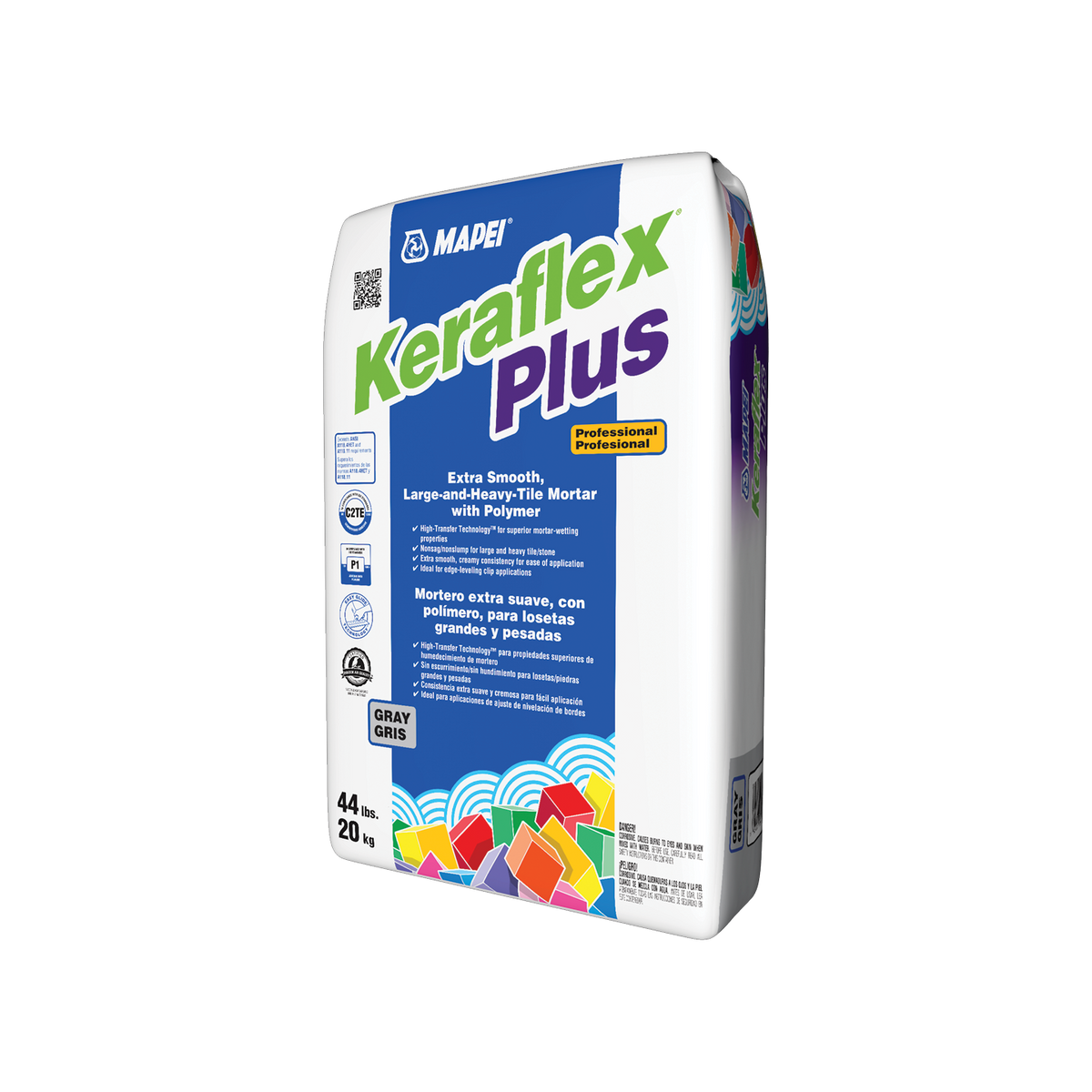 MAPEI Keraflex Plus Gray Mortar, 44 lbs (Large-and-Heavy-Tile Thin-Set)