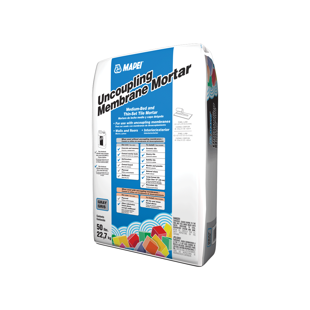 MAPEI Uncoupling Membrane Mortar, 50-lb Gray Thin-Set/Medium-Bed Tile Mortar