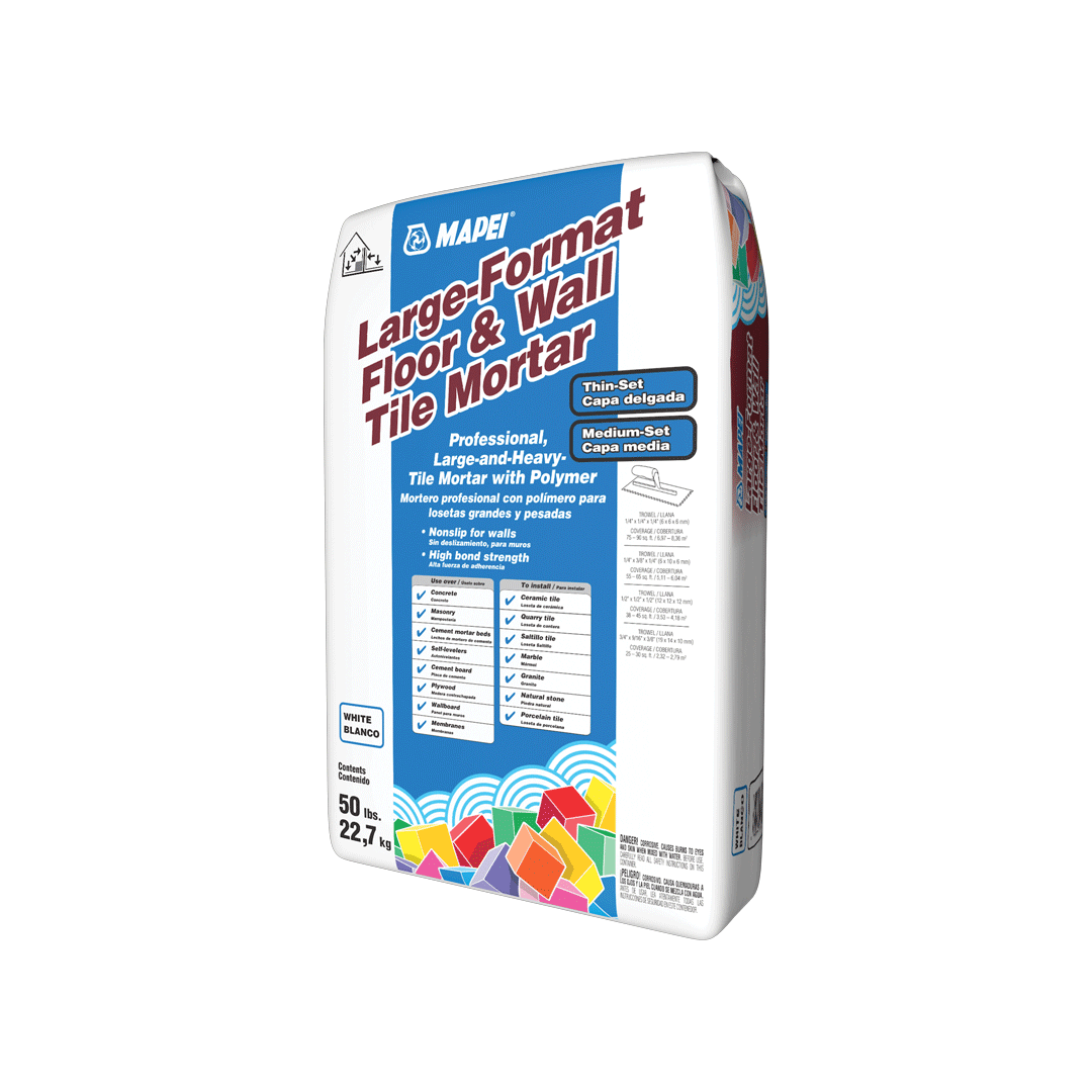 MAPEI Large-Format Floor & Wall Tile Mortar, 50-lb, Gray, Thin-Set/Medium-Bed