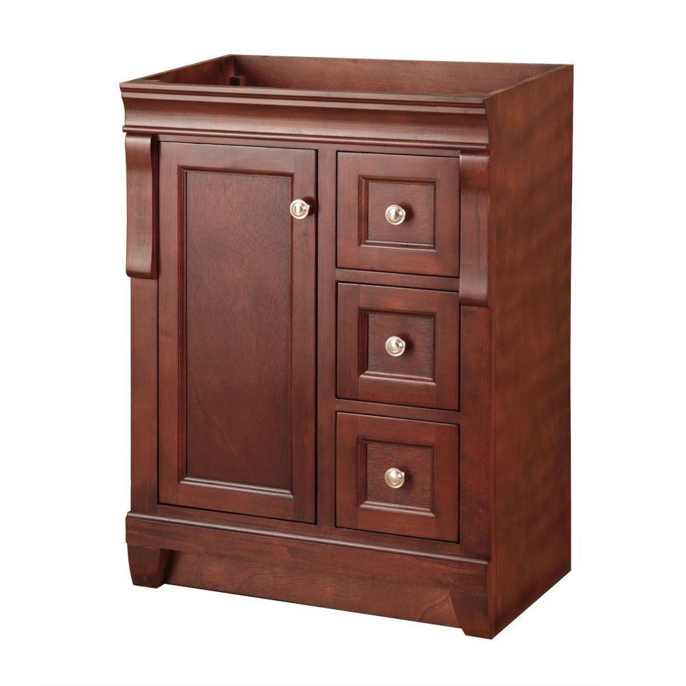 Naples 30 in. W Bath Vanity Cabinet Only in Tobacco with Right Hand Drawers - Super Arbor