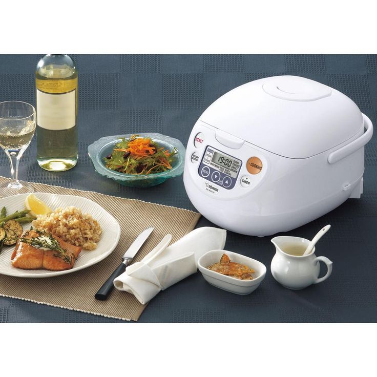 Micom 5-Cup Cool White Rice Cooker and Warmer with Built-In Timer