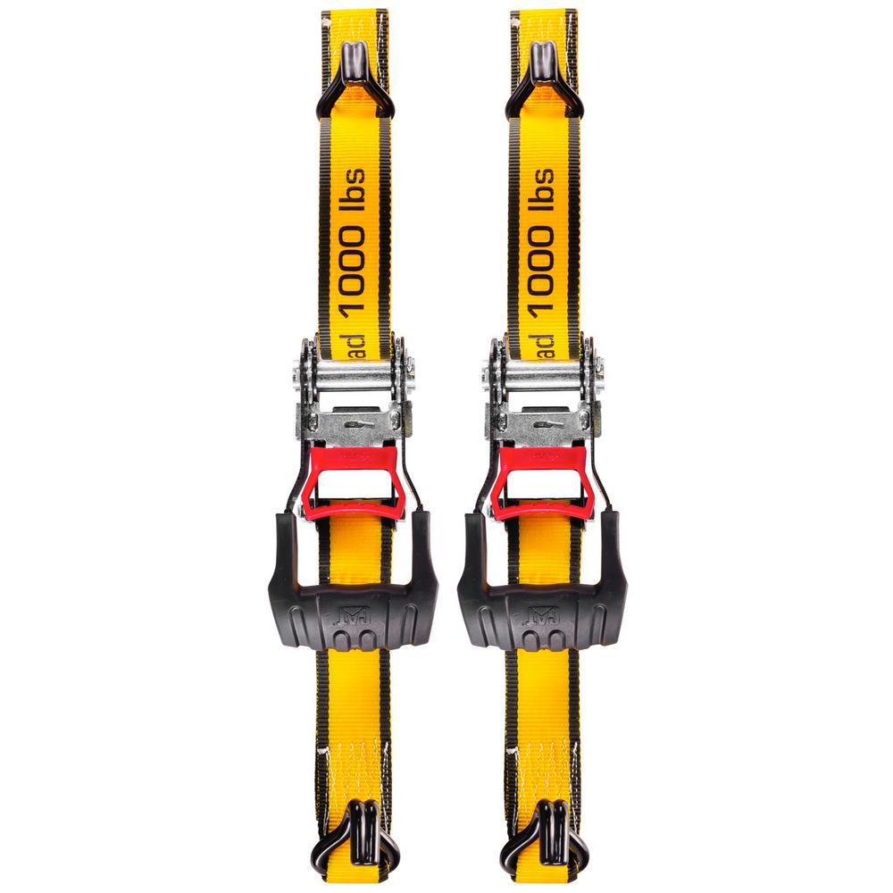 16 ft. x 1-1/4 in. Heavy-Duty Ratcheting 1000 lbs. Tie-Down Straps (2-Piece) - Super Arbor