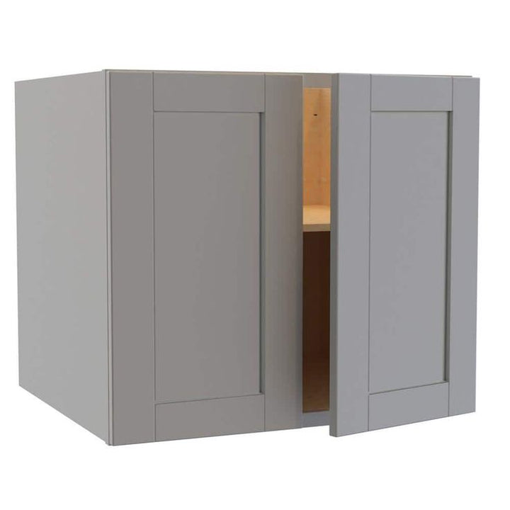 Home Decorators Collection Washington Veiled Gray Plywood Shaker Assembled Wall Kitchen Cabinet Soft Close 27 W in. 24 D in. 24 in. H