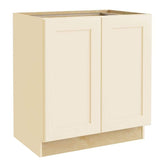 Home Decorators Collection Newport 27 in. W x 24 in. D x 34.5 in. H Assembled Plywood Full Height Door Base Kitchen Cabinet in Blended Cream