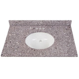 31 in. x 22 in. Stone Effects Vanity Top in Cascade with White Sink - Super Arbor