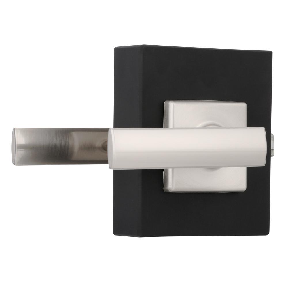 Vedani Square Satin Nickel Passage Hall/Closet Door Lever - Super Arbor
